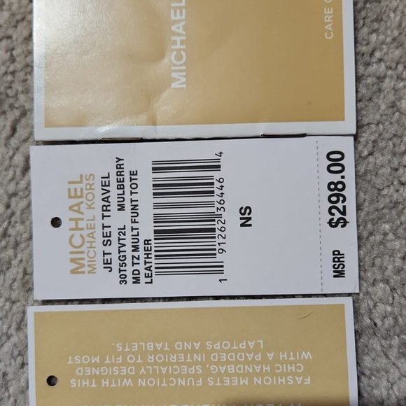 Michael Kors Mulberry Jet Set Serrafino Leather Tote - Picture 4 of 4